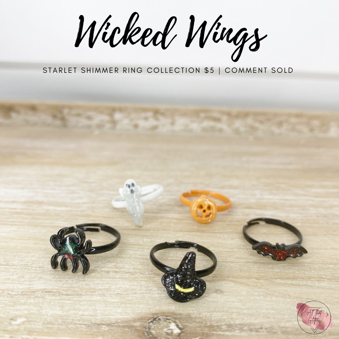 Wicked Wings - Starlet Shimmer Rings