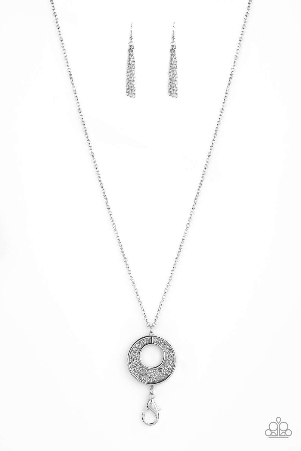 Glitzy Glow - Silver Lanyard