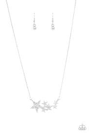 Rising Starlet Necklace and Bracelet Set - White