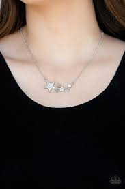 Rising Starlet Necklace and Bracelet Set - White